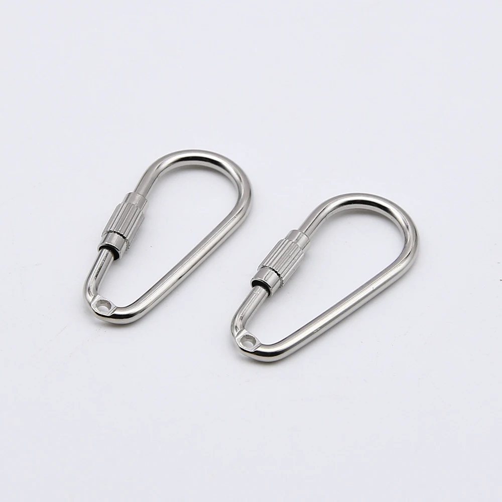 

20pcs Silver Aluminum Carabiner Snap Hook Keychain EDC Survival Outdoor Camping Tools Metal Elegant Key Chain