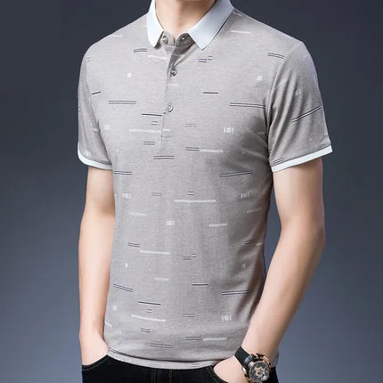 

Summer men's business casual short sleeve t-shirt 4988