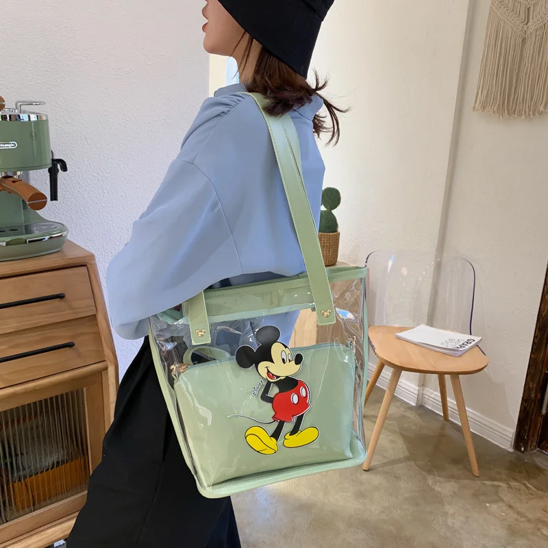 Женская прозрачная сумка-тоут две прозрачные Сумки из искусственной кожи сумки