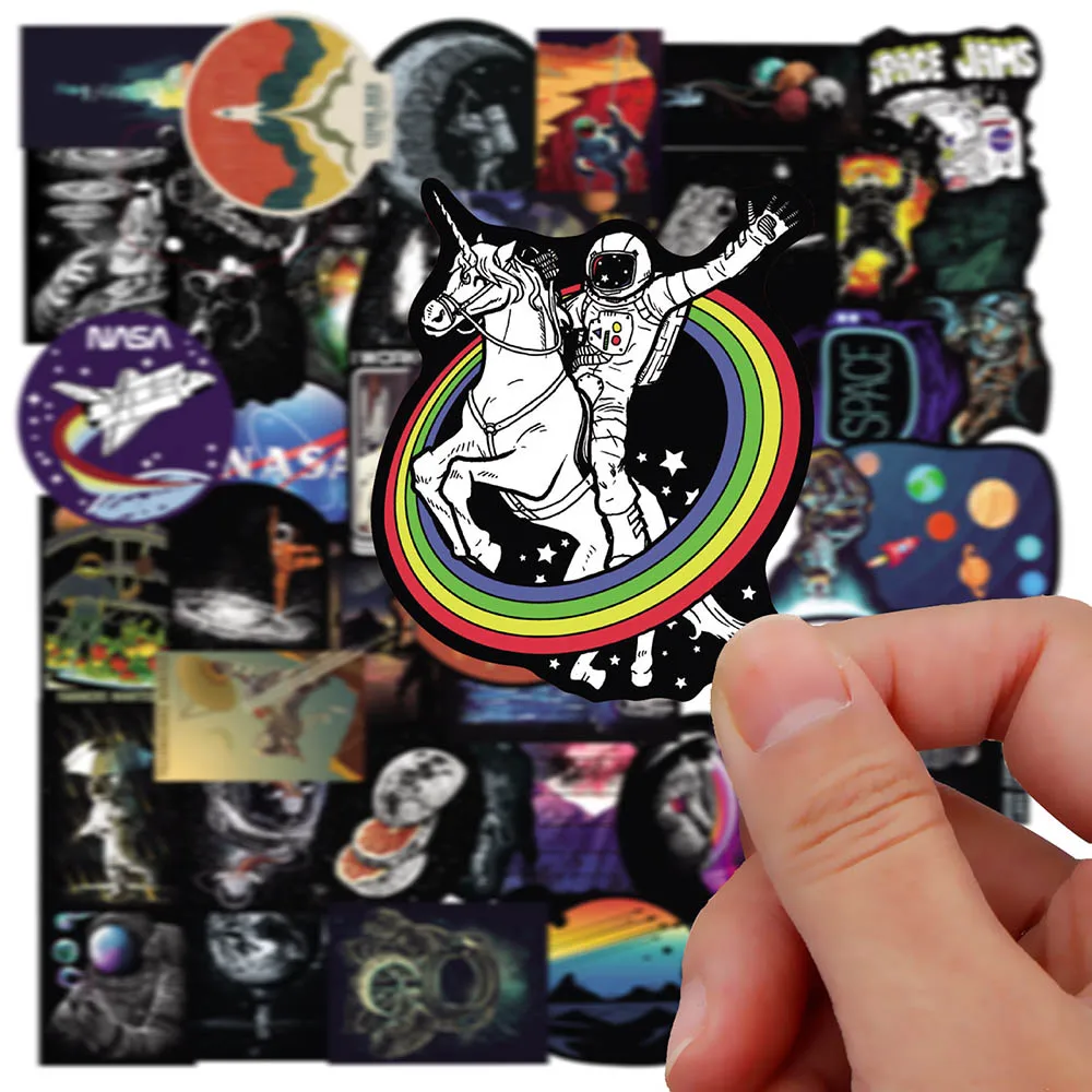 103050pcs outer space astronaut graffiti stickers aesthetic cartoon decals phone laptop guitar car waterproof sticker kid toy free global shipping