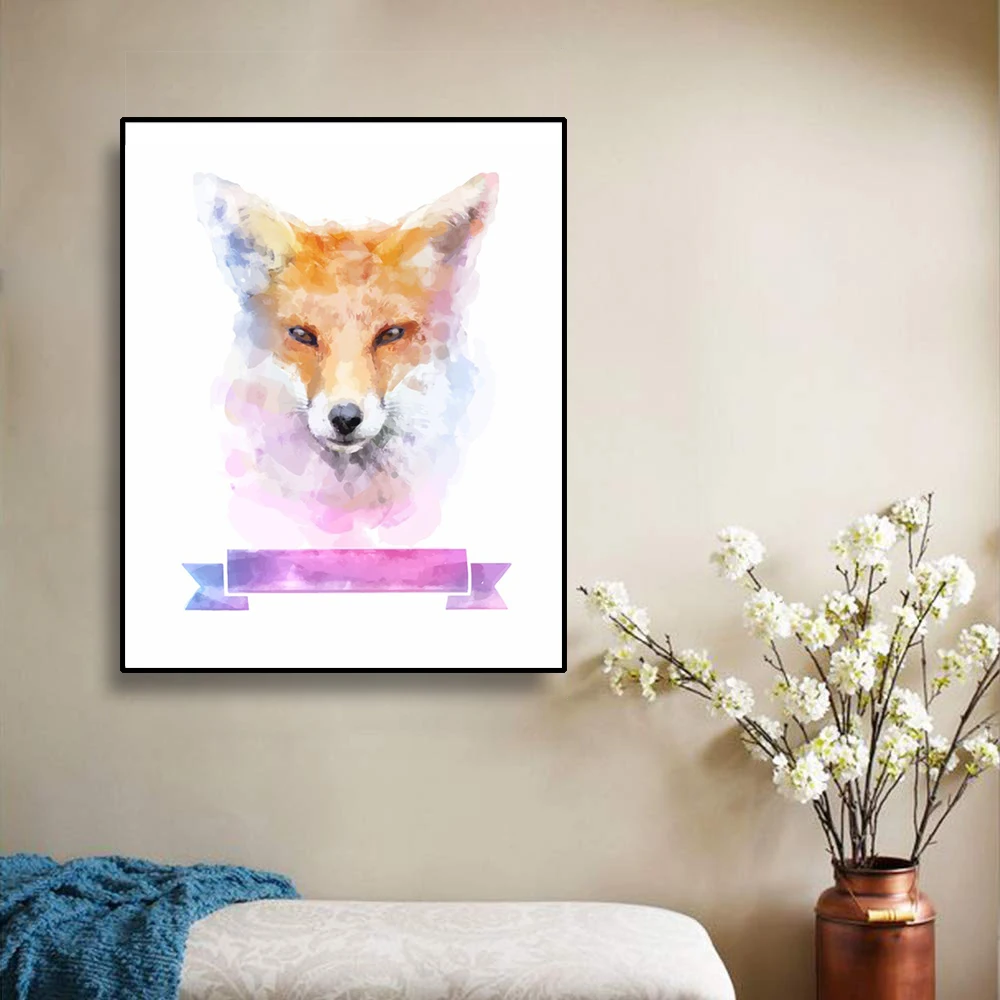 

Laeaccoa Watercolor Wolf Nordic Canvas Painting Calligraphy Posters and Prints Wall Art Pictures for Living Room Home Decoration