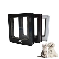 pet supplies free in and out cat door black intelligent control dog fence gate puppy gate suitable for large small cats cave