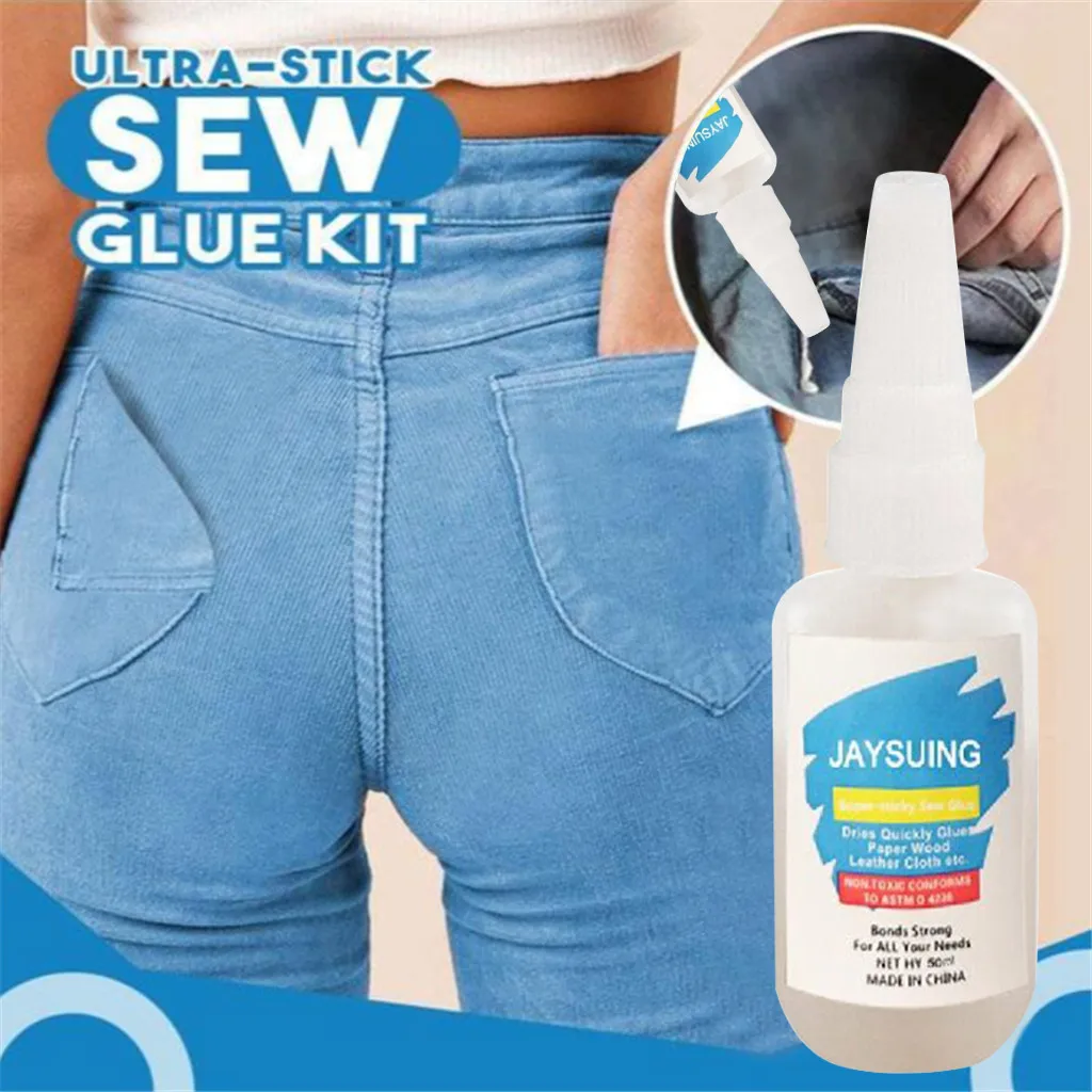 Быстро одежда ремонт клей безопасный стежок жидкий швейный раствор набор быстро