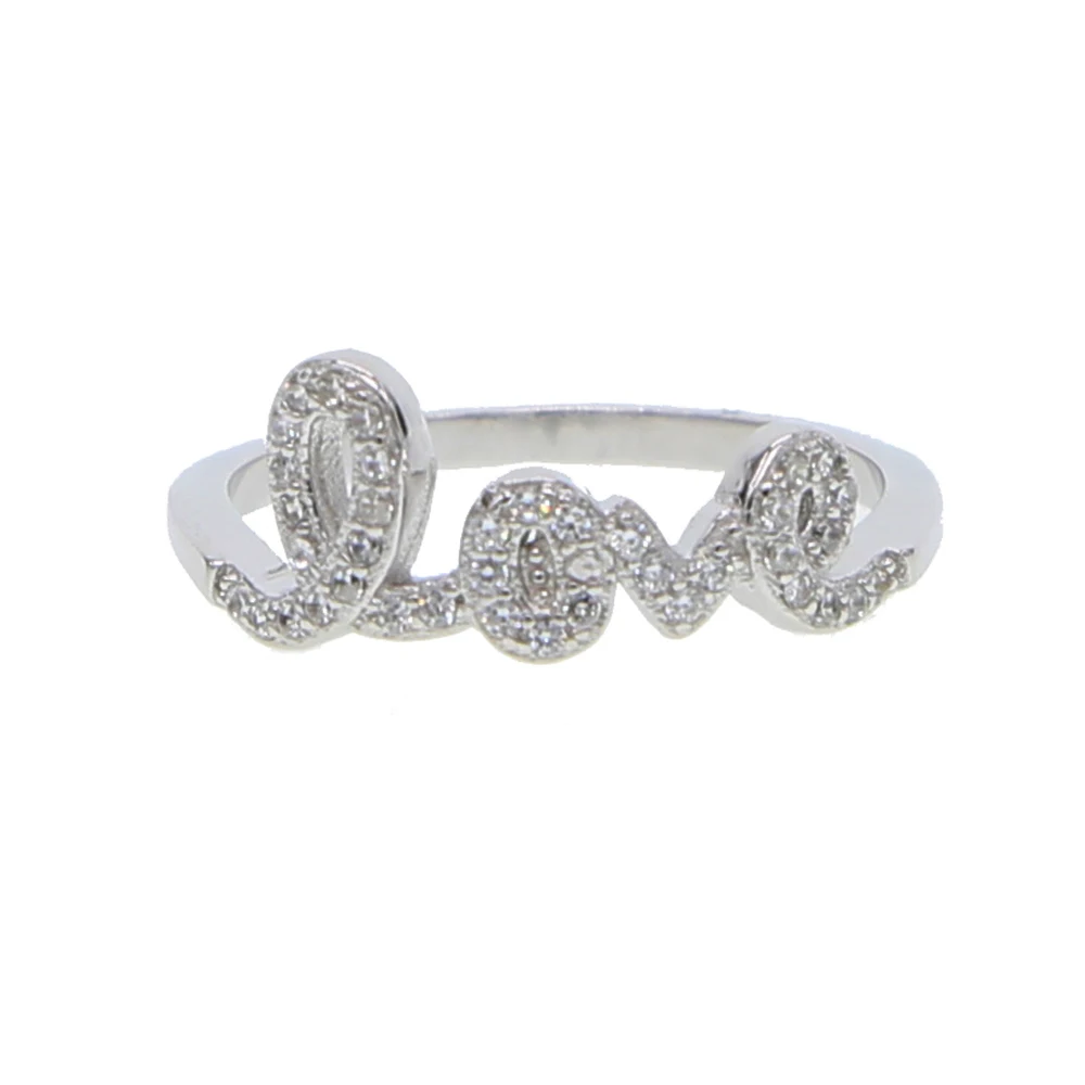 Романтические кольца с буквами для женщин 925 пробы Серебряное нежное