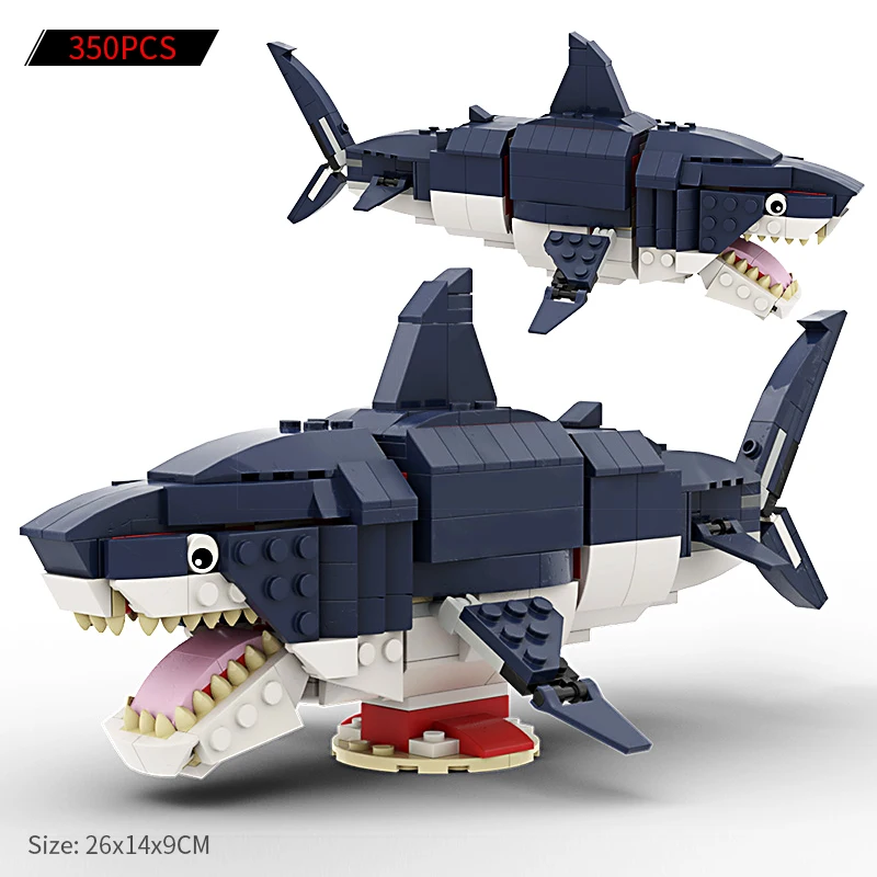 Конструктор MOC креативные животные доисторические морские существа Megalodon очень