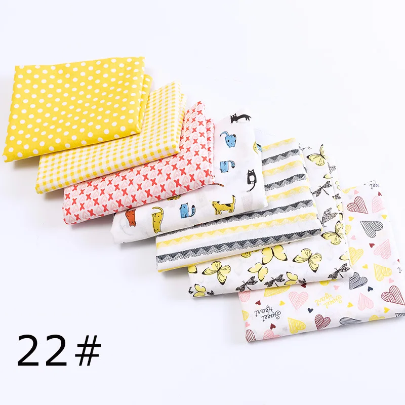 7Pcs 24x24cm or 50x50cm Cotton Fabric Printed Cloth Sewing Quilting Fabrics for Patchwork Needlework DIY Handmade Accessories | Дом и сад