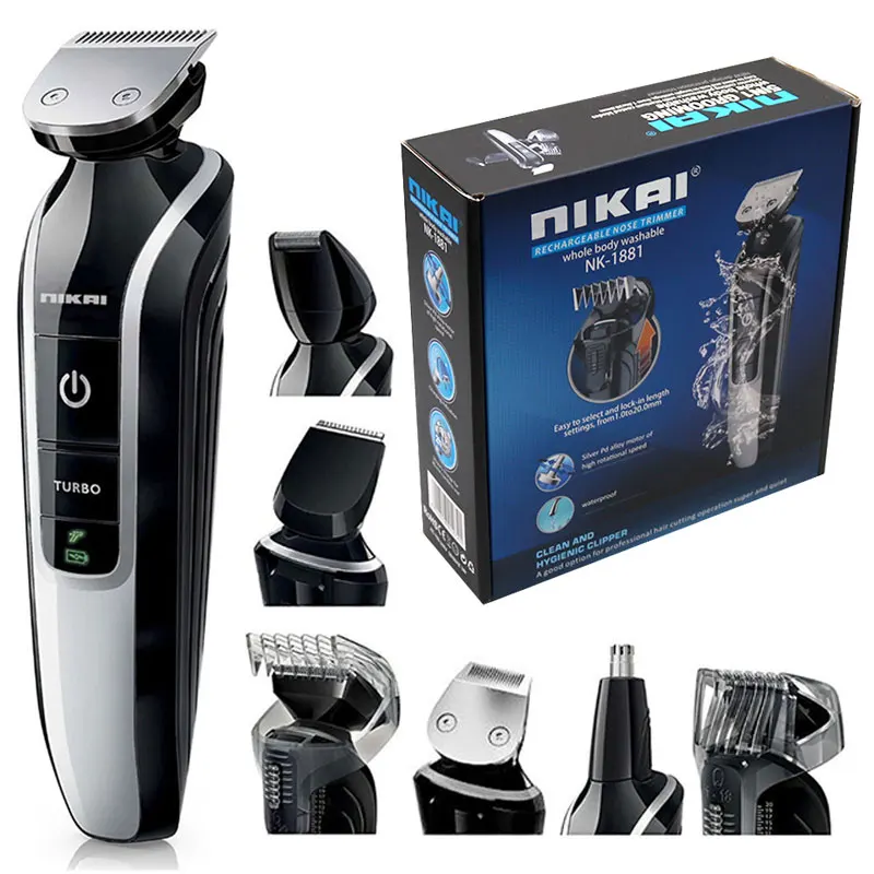 Мужской набор для ухода триммер машинка стрижки волос турбо бороды точной
