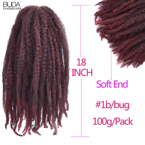 Синтетические волосы Budabudabuda марли косички 18 дюймов
