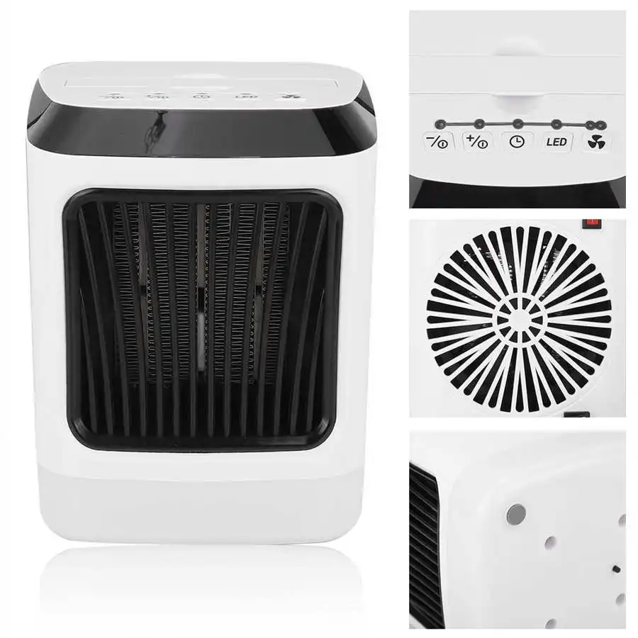 Portable Home Office Timing Electric Tabletop Fan Heater with Remote Control 110-220V | Бытовая техника