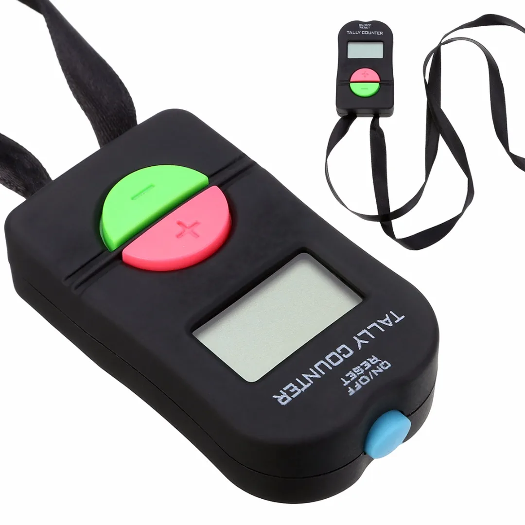 

Digital Tally Counter Black ABS Tally Counter Electronic Manual Clicker Security Running For Golf Gym