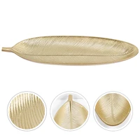 1pc nordic style wooden serving plate dessert platter food dish leaf salad tray snacks plate fruit plate serving tray golden