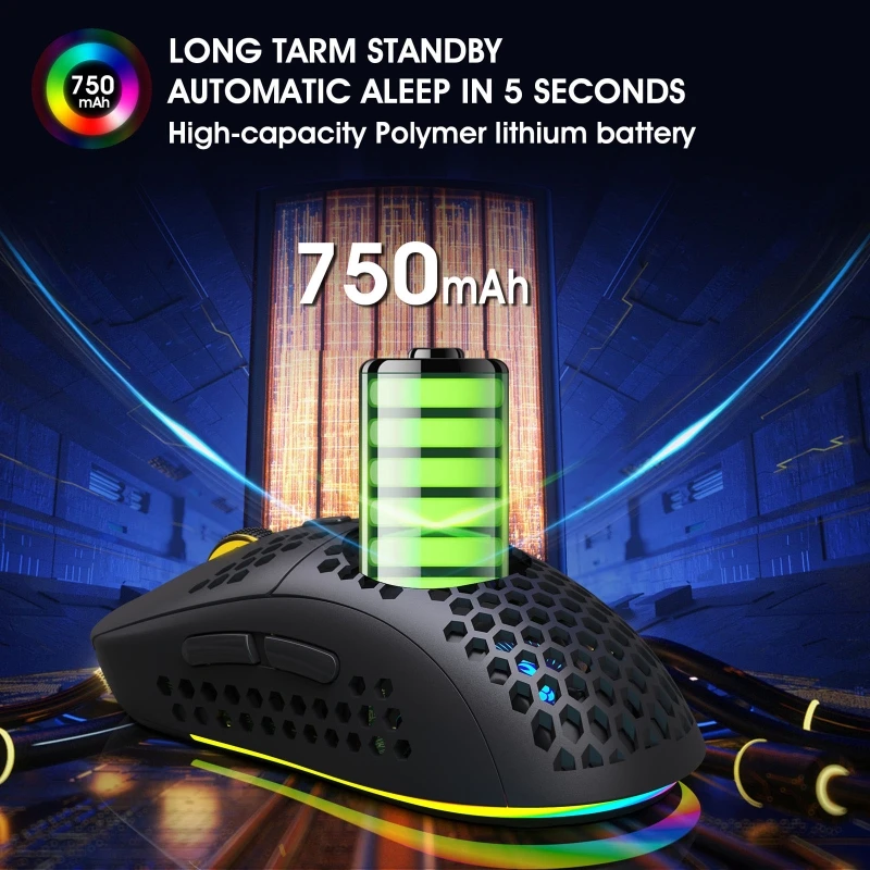 

USB Wireless Three Mode Blue-tooth 3.0 5.0 + 2.4Ghz 3600DPI Mouse for PC Laptop