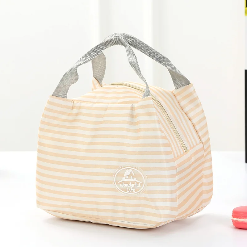 Yellow Striped Для взрослых детей крутая сумка Школьный Рюкзак Для ланча путешествия термоизолированная охлаждающая сумка Ланч-бокс переноска для пикника Сумка - Цвет: Yellow Striped
