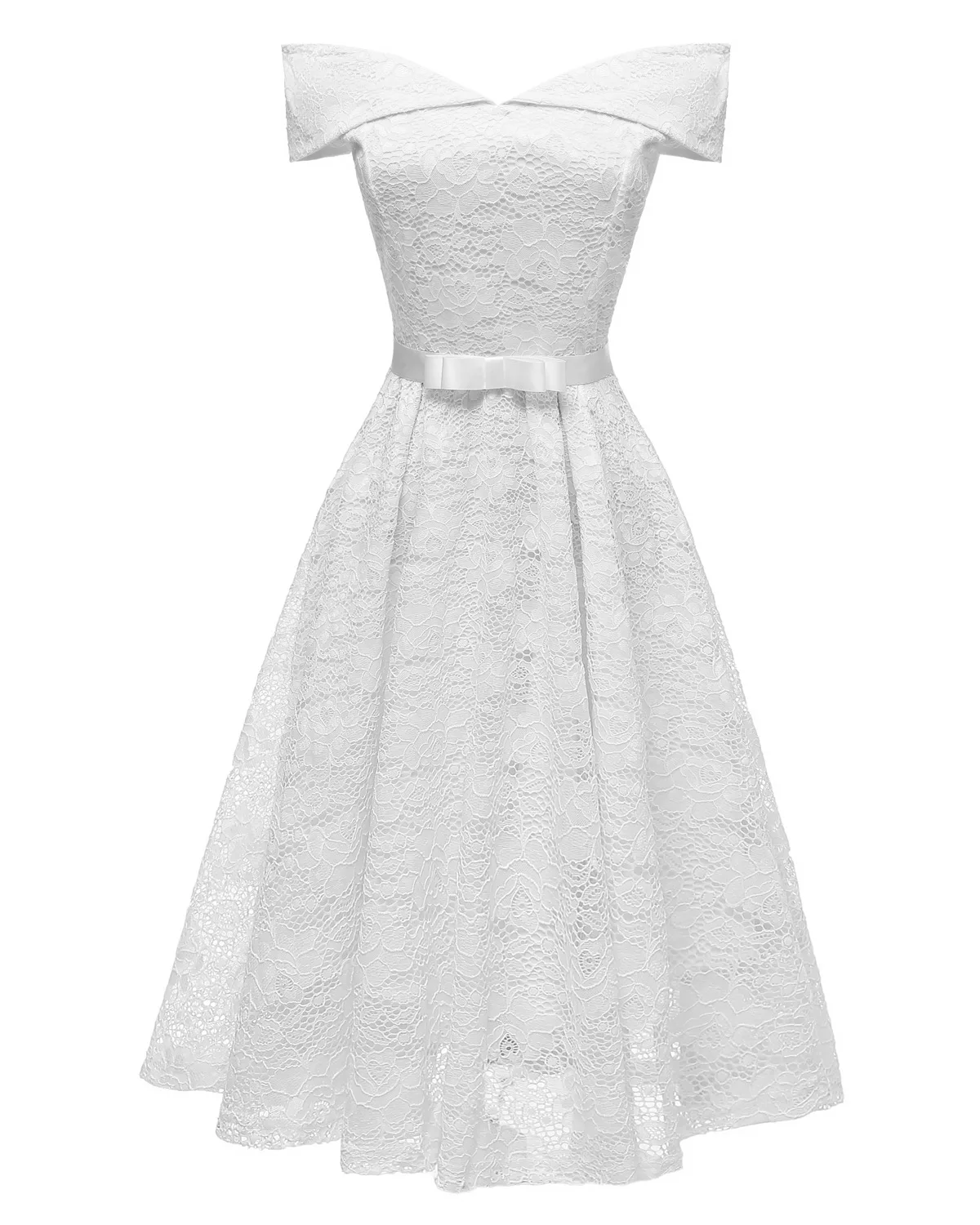 Летнее осеннее платье женское элегантное сексуальное с вырезом лодочкой белое