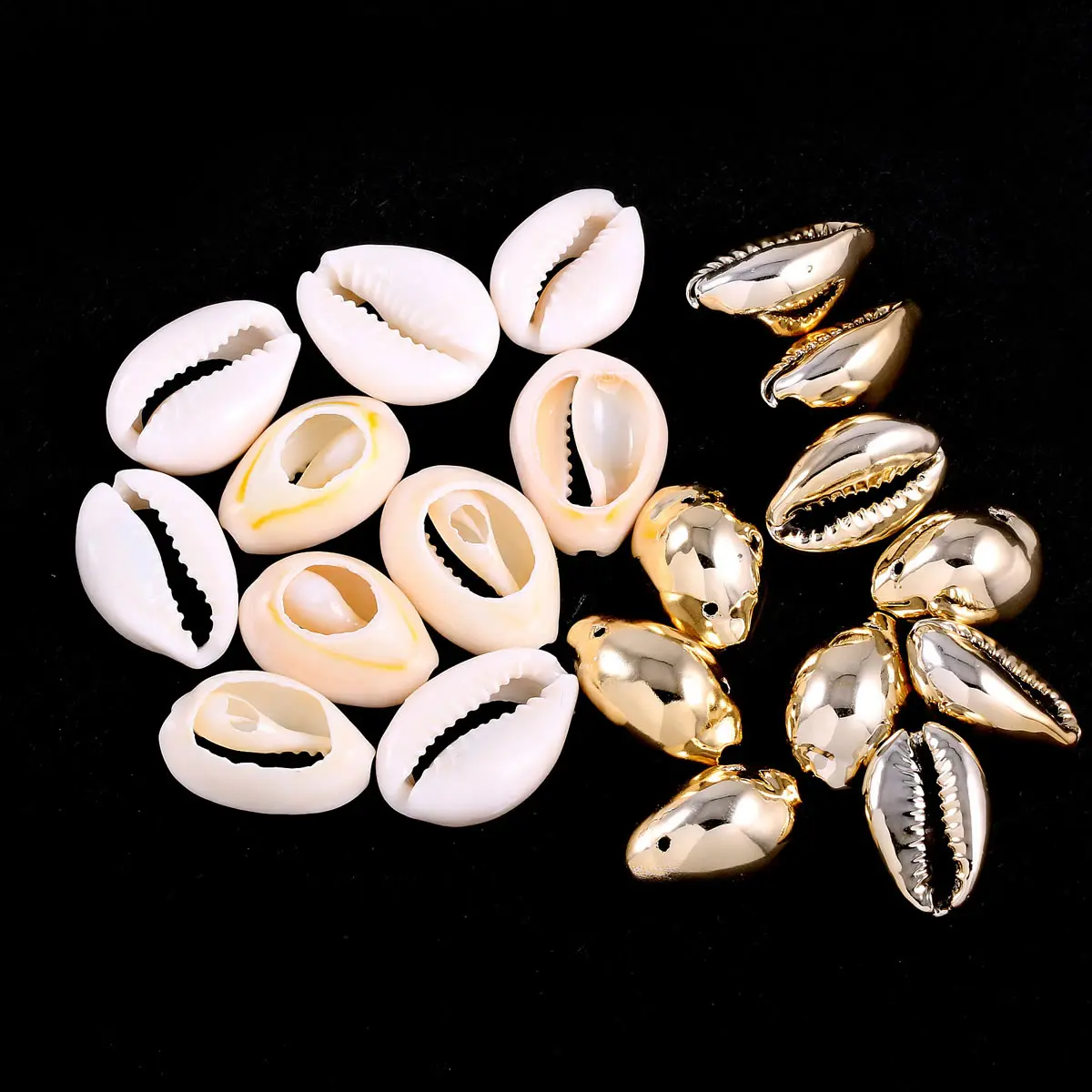 

10PC Natural Shells Pendant Bohemian Gold White Conch Shell Charms Pendants for Jewelry Making DIY Handmade Necklace Earrings
