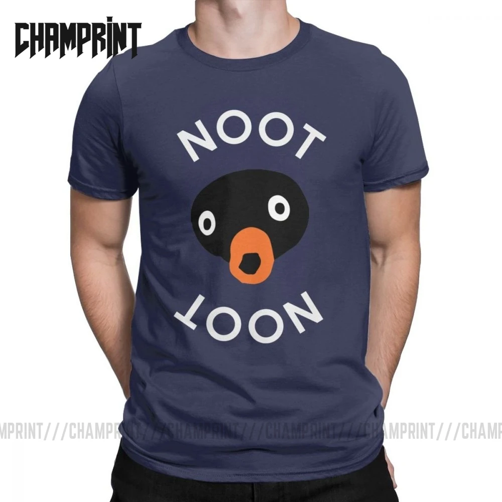 Noot Pingu футболка для мужчин с рисунком пингвина из мультфильма серии мем дети 80s 90s