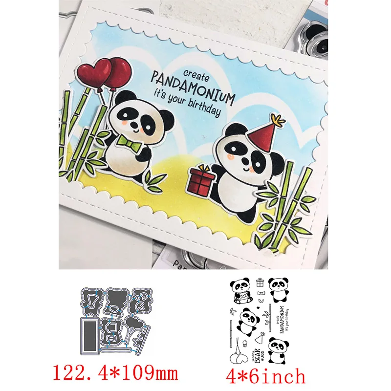 

Hot Pandamonium It's Birthday Metal Cutting Dies&Coordinating Stamp For Scrapbooking Craft Die Cut Card Making Embossing Stencil