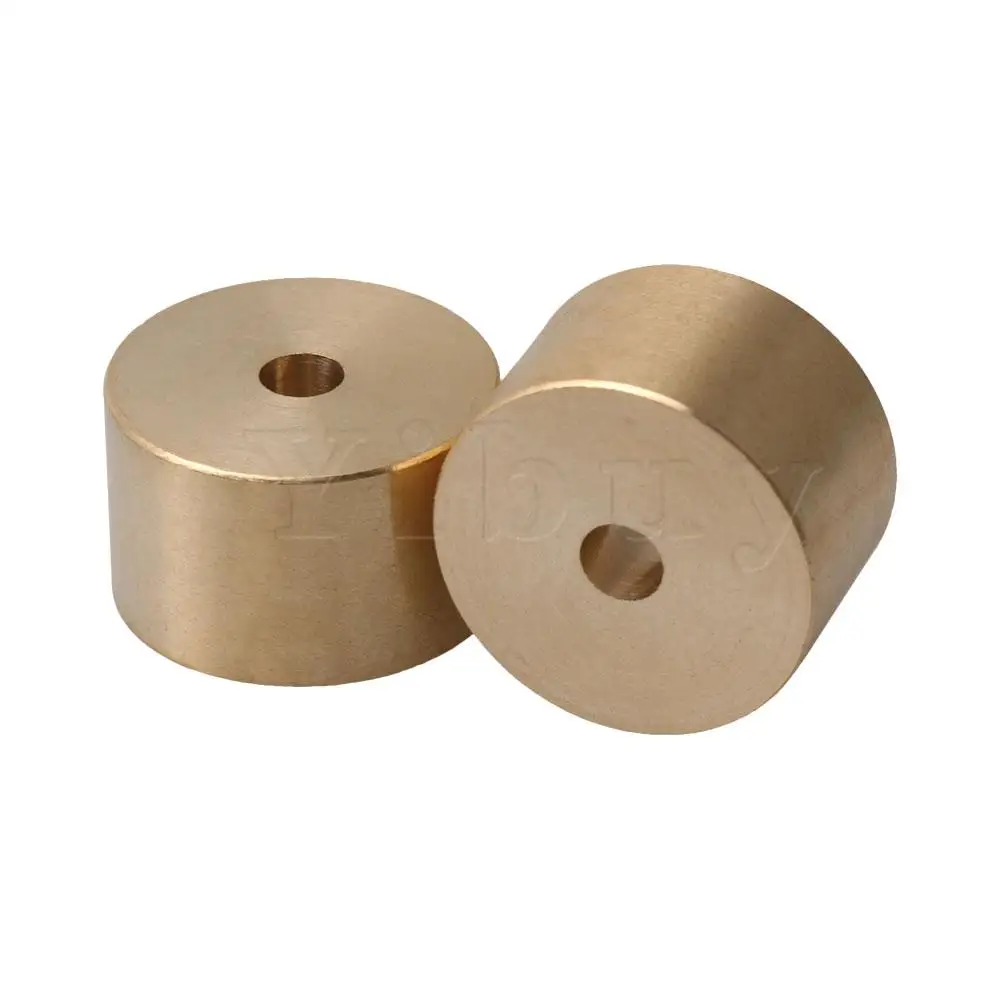 Yibuy 3 шт. Золотая медная труба ручки потенциометра Нижняя крышка 22 мм Кнопка