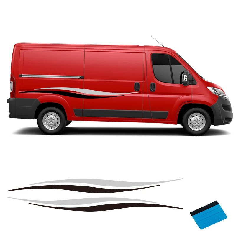 Автомобильные виниловые наклейки с боковыми полосками 2 шт. автомобильные