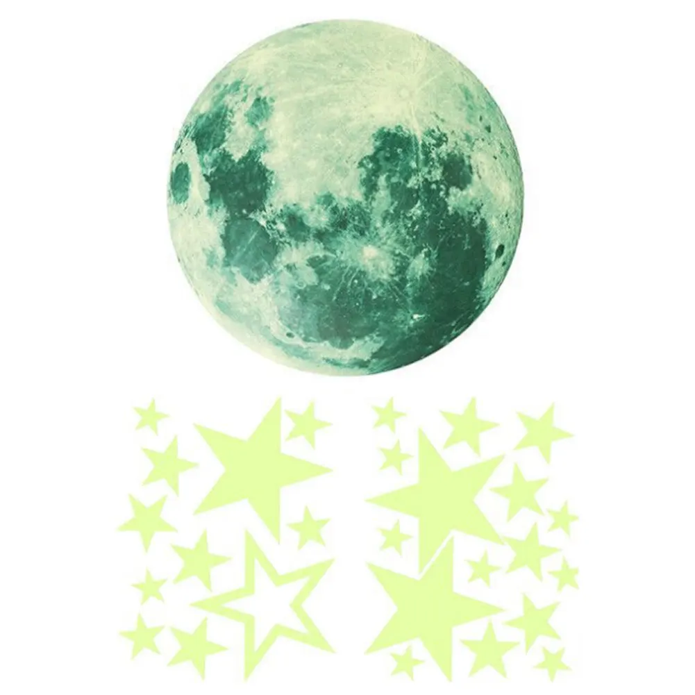

Bedroom Dark Night Party Gifts Ceiling Bright Glow Wall Sticker Boys Girls Home Self Adhesive Multifunction Solid For Kids Room