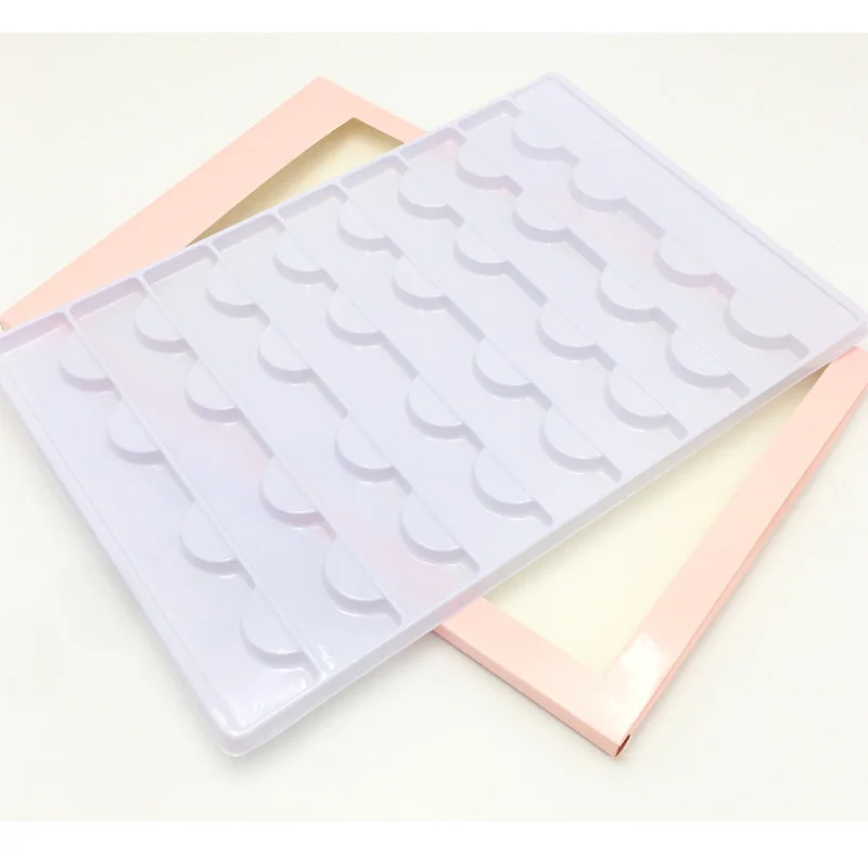 Новинка квадратная пустая коробка для накладных ресниц розового цвета упаковка