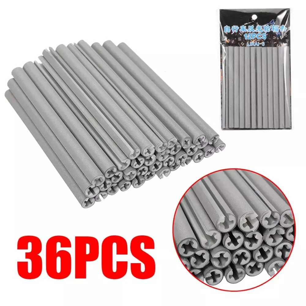 

36Pcs Bike Bicycle Wheel Spokes Reflective Sticker Tube Warning Safety Light DIY Cycling Reflector Reflective Tubes Hot Sale