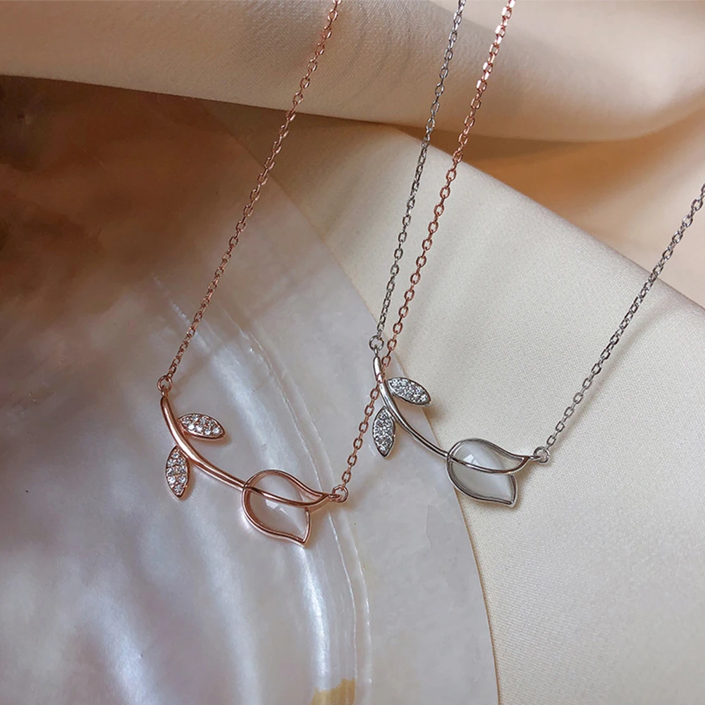 В Корейском стиле с цветком из опала цепочка кулоном браслеты подвесками