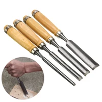 4pcsset woodcut knife diy tools 6mm 12mm 18mm 24mm engrave hand carving wood chisel woodworking graver