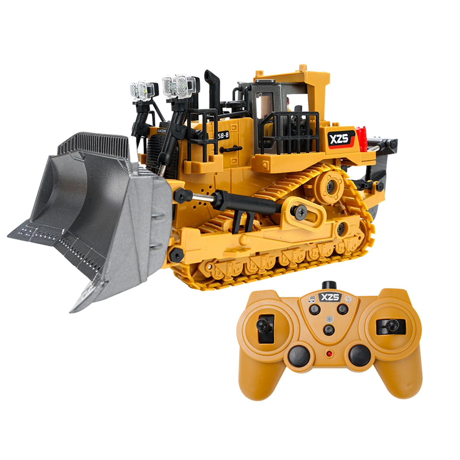 

1:24 Rc Truck Bulldozer 2.4G Remote Control Car Forklift Tractor Excavator Alloy Bucket 9 Channel Engineering Vehicle Toys Boys