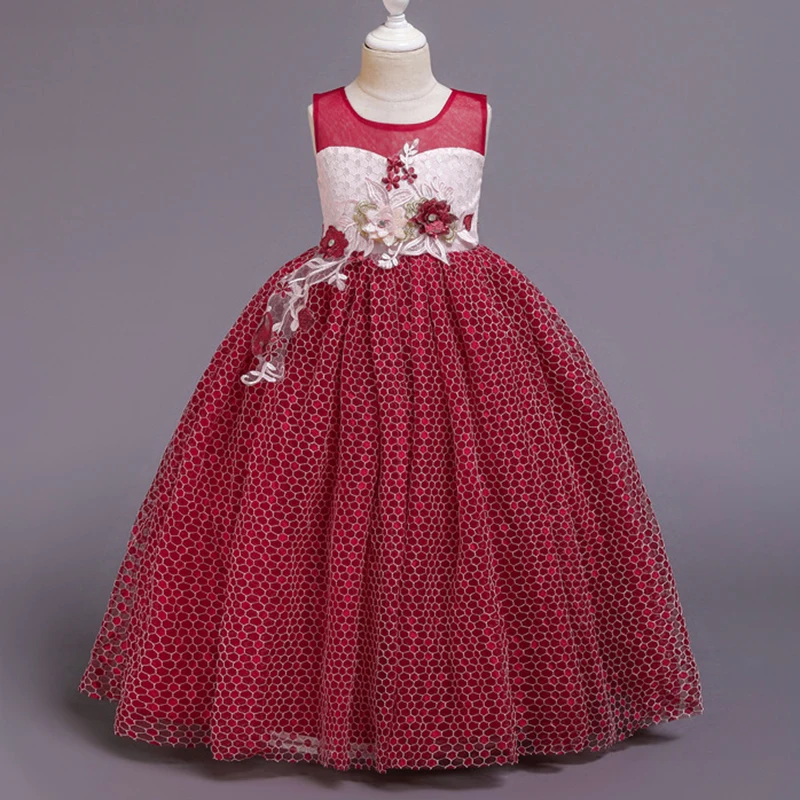 Высококачественные платья для девочек-подростков с цветами свадебные принцессы