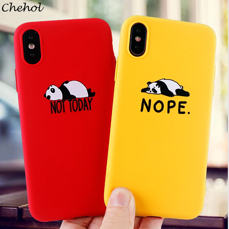 Забавный животный чехол для телефона s iPhone 11 8 7 6s Plus Pro X XS MAX XR панда Мягкий
