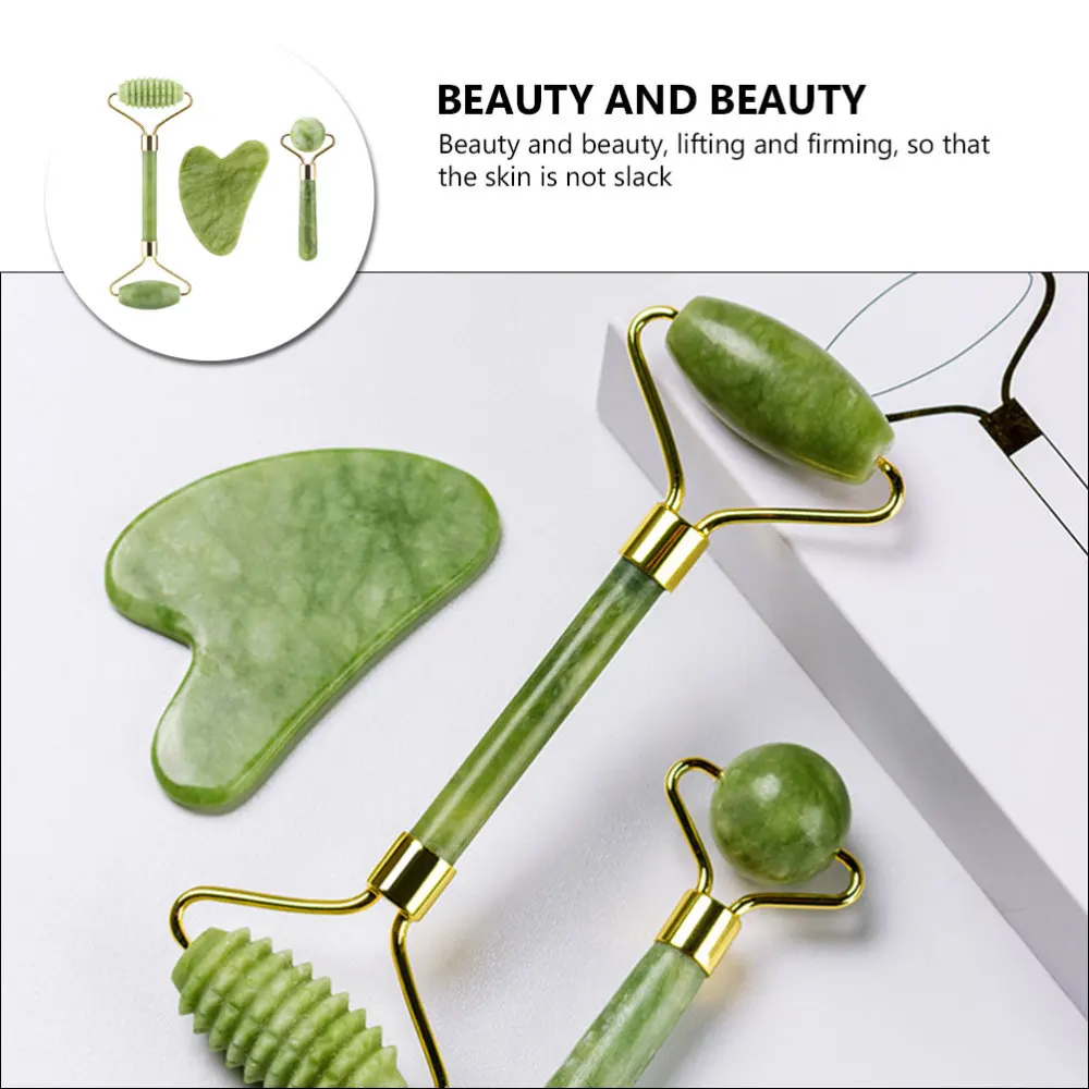 

3pcs Facial Tools Facial Roller Scraper Board Body Massager