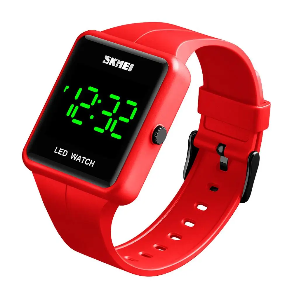 red SKMEI мужские спортивные часы для улицы, плавания, дайвинга, цифровые часы, электронные наручные часы, водонепроницаемые мужские часы - Цвет: red