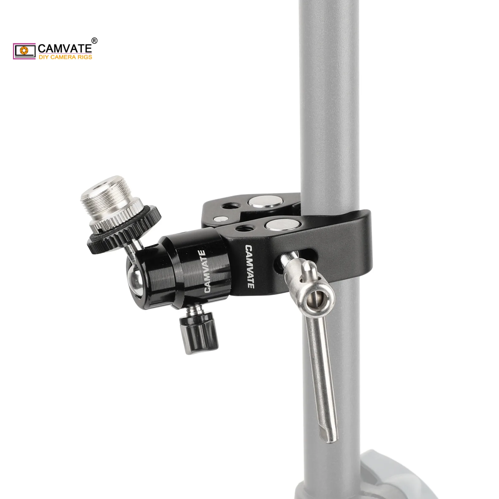 Зажим краб CAMVATE с поворотной шаровой головкой на 360 ° и винтовым адаптером для ЖК