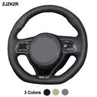Чехол для руля автомобиля, черный, бежевый, серый, для Kia K5 Optima 2016, 2017, 2018, 2016, Sportage, KX5, 2017, 2018, 2019