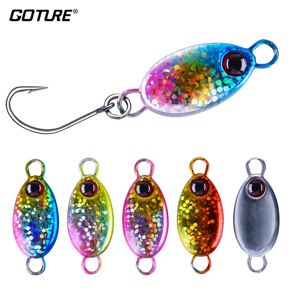 Goture 2 шт. джиг для зимней рыбалки с 3D глазами горячее тиснение 3 г 5 форели щуки льда