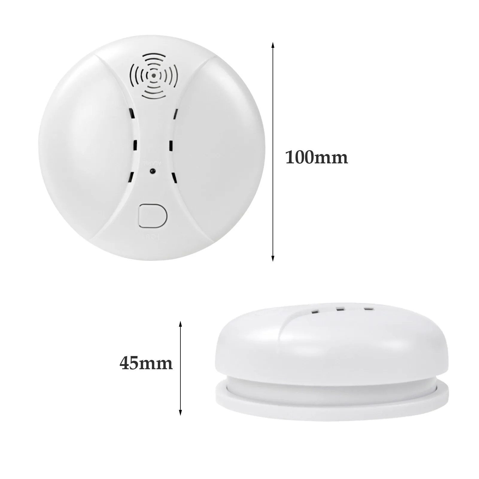 

Battery Operated Wireless Fire Protection Smoke Detector Portable Alarm Sensors For Home Security Alarm System
