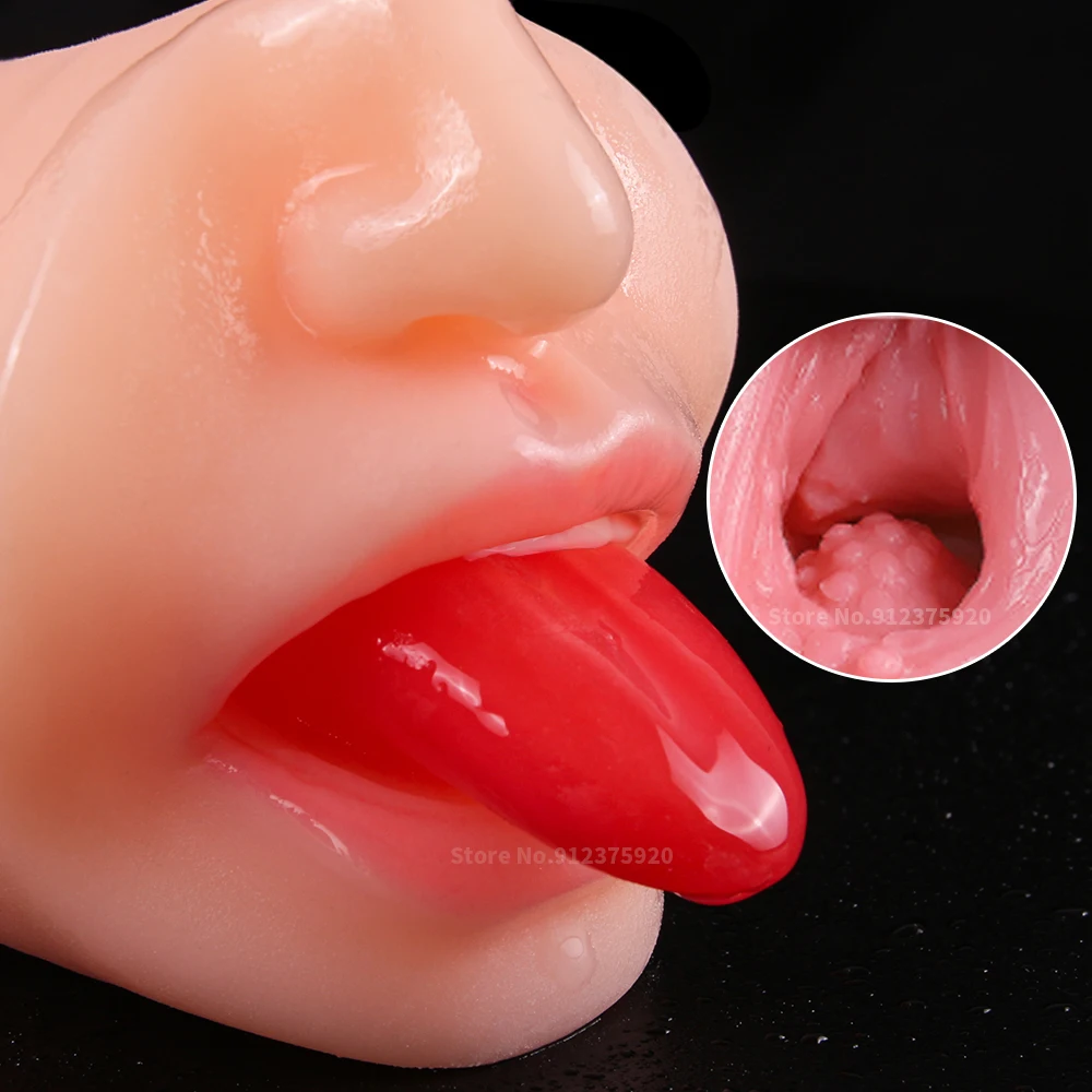 Реалистичная Вагина оральный с языком мужской планшетофон мягкая силиконовая