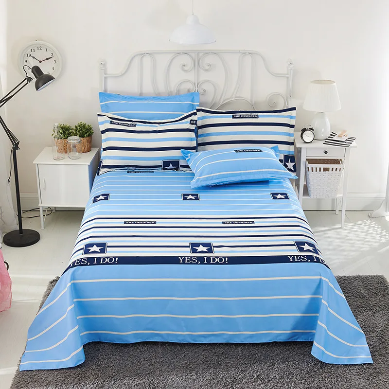 

(Bed sheet + pillowcase) single-piece student dormitory single double bed sheet thick striped lattice multi-specification