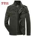 Куртка мужская хлопковая в стиле милитари, хлопковая армейская верхняя одежда, модный Бомбер с повязкой на размера плюс, M-6XL, весна-осень