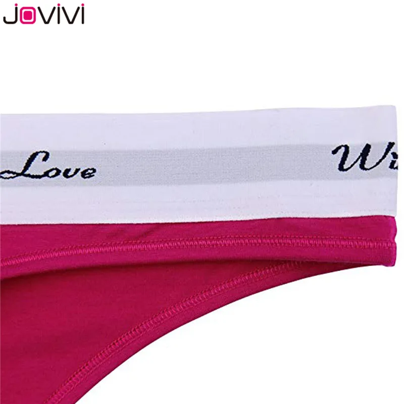Jovivi, новинка, 3 шт., Женские Бесшовные стринги, Мягкое хлопковое нижнее белье, трусики, белый/серый/синий/розовый/красный цвет, размеры S/M/L, Wingslove, трусики