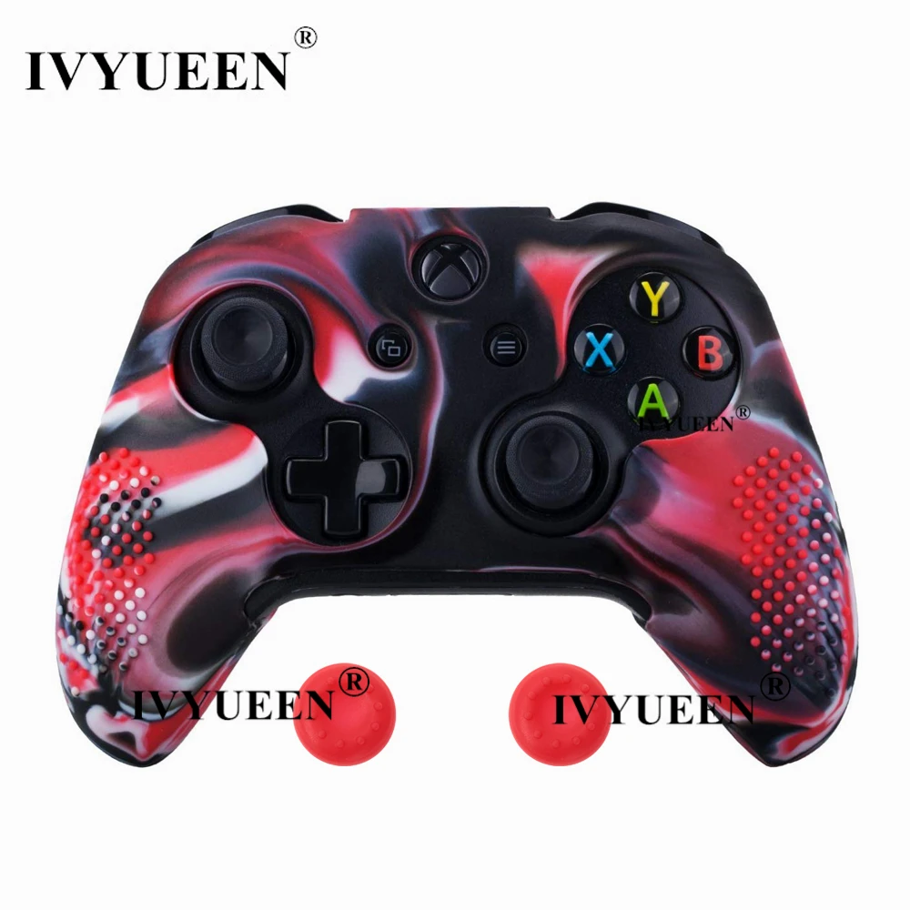 Red Camo Силиконовый чехол IVYUEEN для microsoft Xbox One X S Slim, защитный чехол с джойстиками, 14 цветов - Цвет: Red Camo