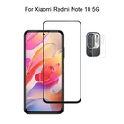 Защитная пленка для экрана Xiaomi Redmi Note 10 5G, закаленное стекло с полным покрытием, Взрывозащищенная и пленка для объектива камеры