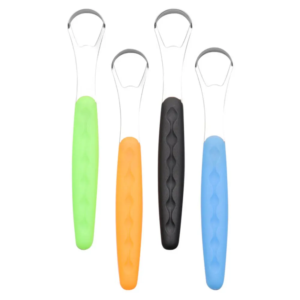 

4 Sets Stainless Steel Tongue Cleaner Tongue Scraper Brush Tongue Cleaning Brush