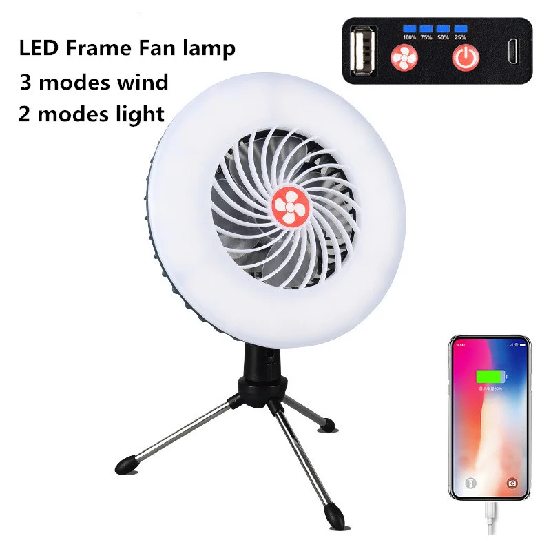 

Light Hanging LED Fan Light Bulb Cellphone power bank Outdoor Solar Lamp for Camp Tent Night Fishing Market Emergency Car