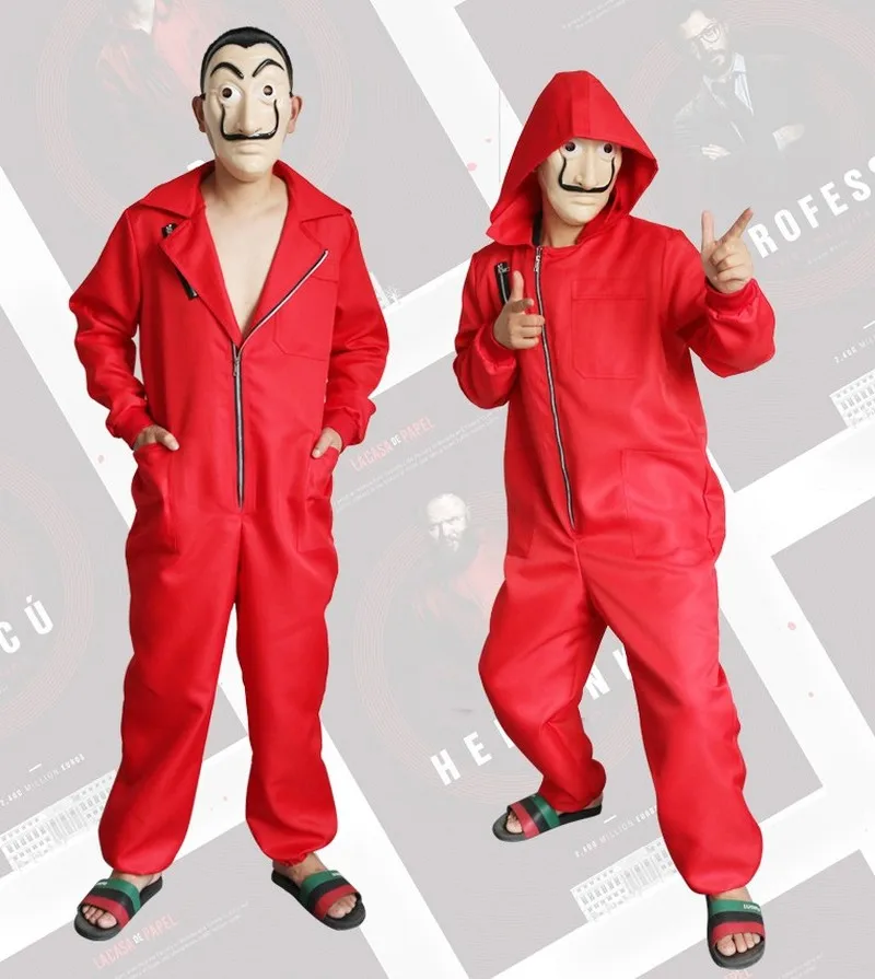 Luxury Salvador Dali Movie The House of Paper La Casa De Papel Cosplay Party Halloween Mask Money Heist Costume &amp Face | Тематическая