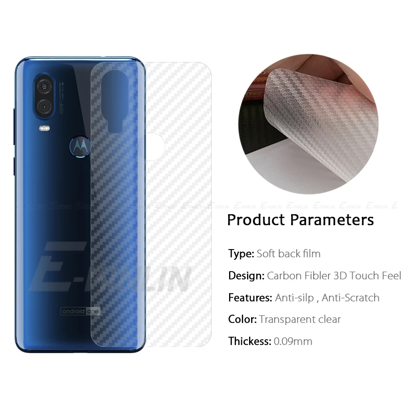 Мягкая защитная пленка из углеродного волокна для Motorola Moto One Zoom Action vision E6s E5 E6 Play Plus, защита заднего экрана