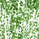 Искусственный плющ, зеленые искусственные листья, гирлянда из растений, листва винограда, домашний декор, искусственное растение для украшения стен, 12 шт., 2 м