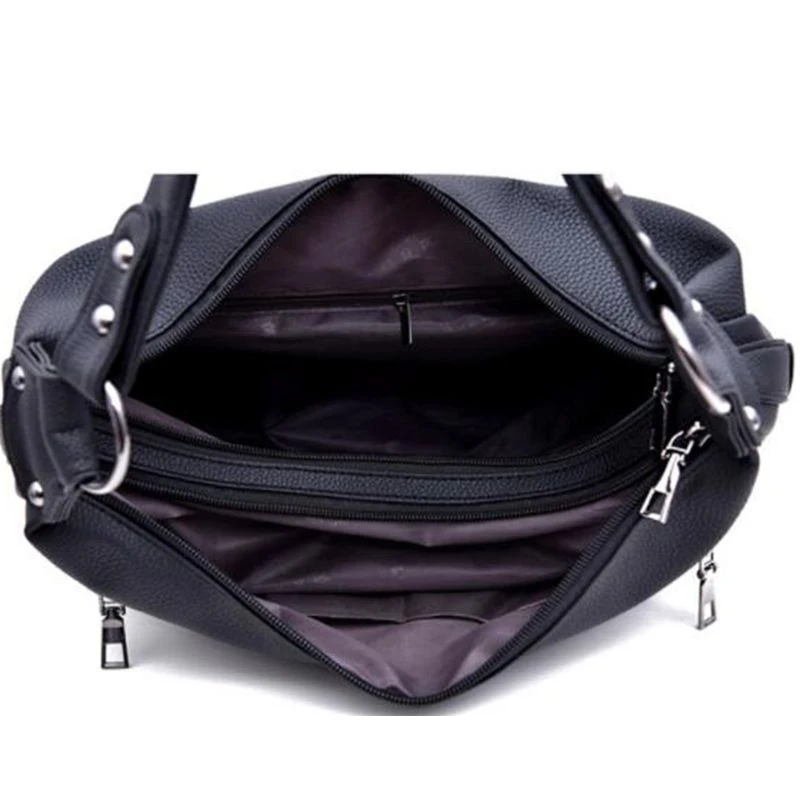 Модная женская Сумка Хобо черные сумки для женщин кожаная сумка на плечо через с 2