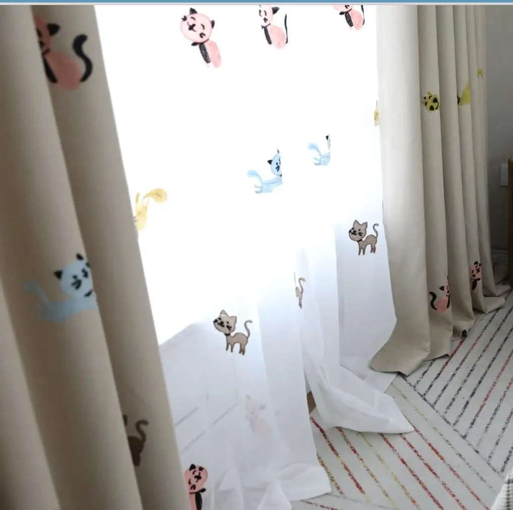 Скандинавские затемняющие готовые занавески простые современные шторы для